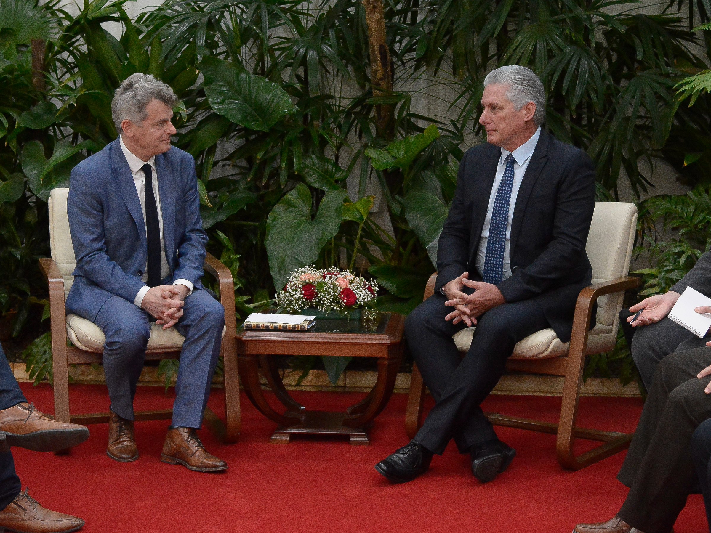 Encuentro de Miguel Díaz-Canel con Fabien Roussel, Secretario Nacional del Partido Comunista Francés