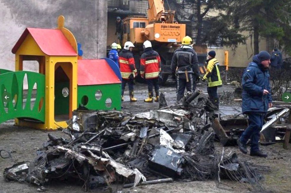 Helicóptero se estrelló contra un edificio en Ucrania