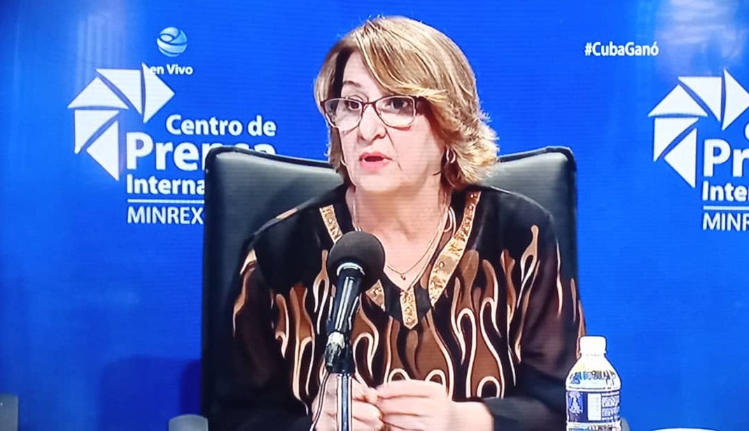 La presidenta del Consejo Electoral Nacional, Alina Balseiro Gutiérrez