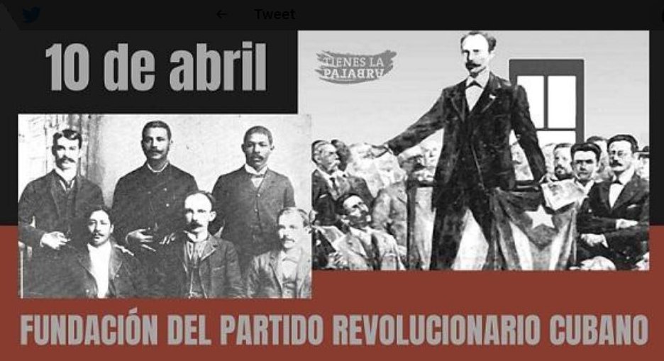 Cuba conmemora proclamación del Partido Revolucionario Cubano