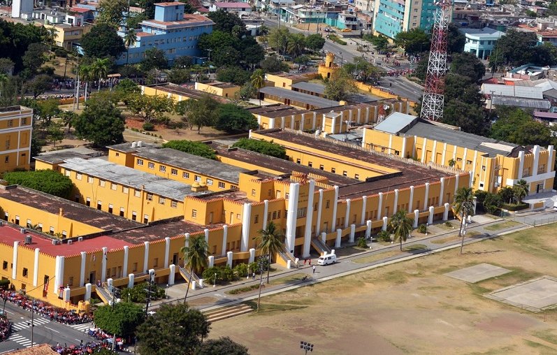 Vista aérea del otrora Cuartel Moncada