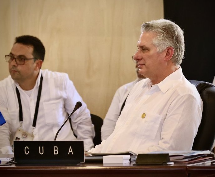 Presidente Miguel Mario Díaz-Canel Bermúdez en la Cumbre de jefes de Estado y de Gobierno sobre migración