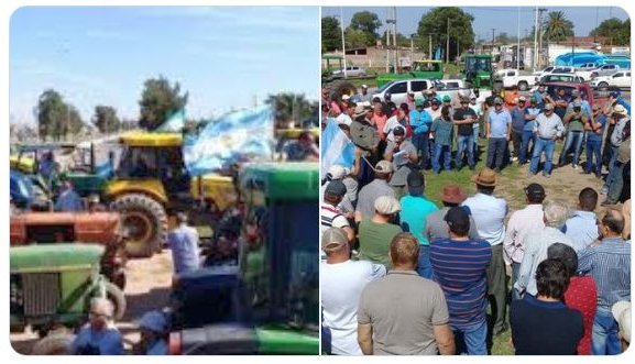 Productores rurales de Chaco realizaron tractorazo de protesta