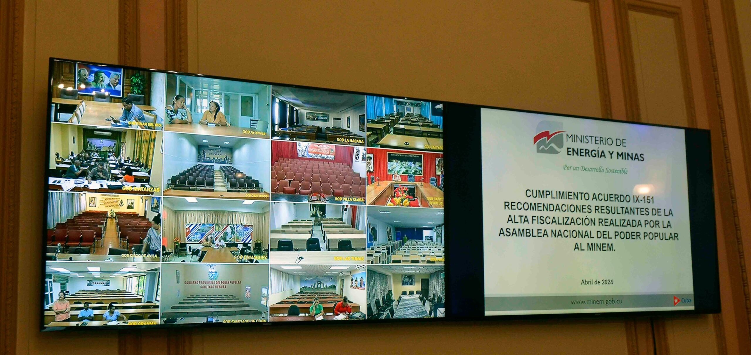 Parlamento cubano evalúa sector energético del país