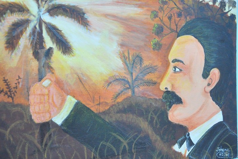 Niños dedican obras de la plástica al Apóstol