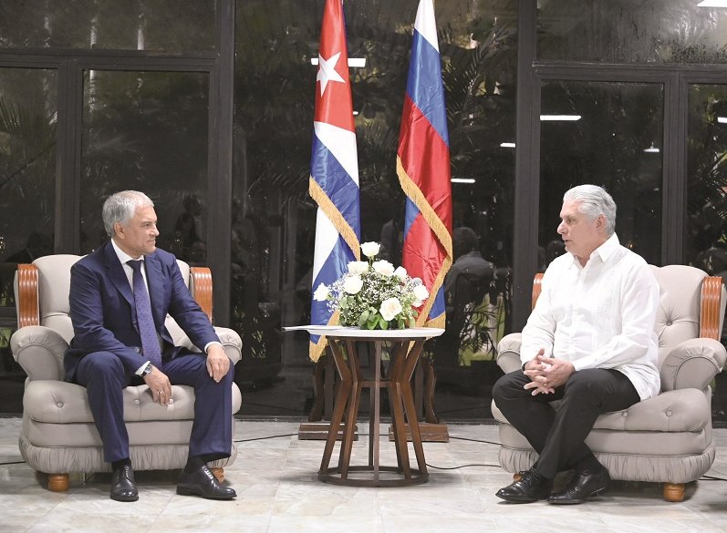 Miguel Díaz-Canel Bermúdez y Viacheslav Volodin