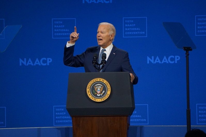 Biden habló ante la Convención Nacional de la NAACP.