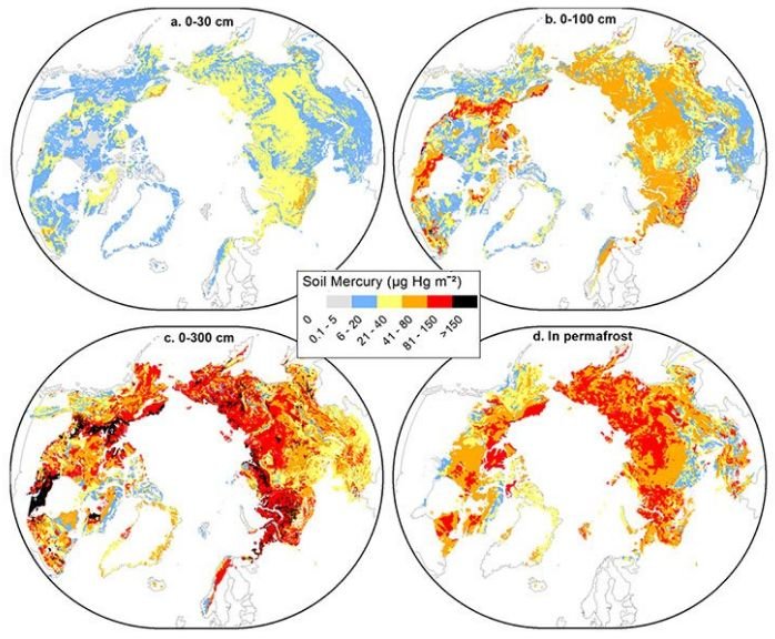 Halladas enormes cantidades de mercurio en el permafrost del Norte