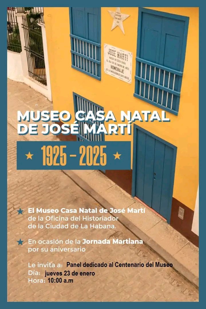 Casa natal de José Martí: panel celebrará centenario del Museo