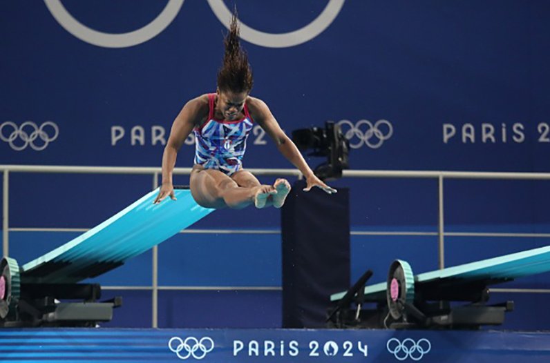 Anisley García  en la final de la Copa del Mundo de Clavados