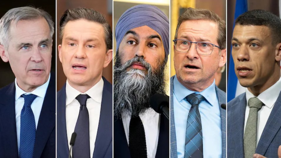 Contendientes en la campaña electoral de canadiense