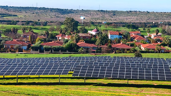 Planta fotovoltaica en la región de Badajoz