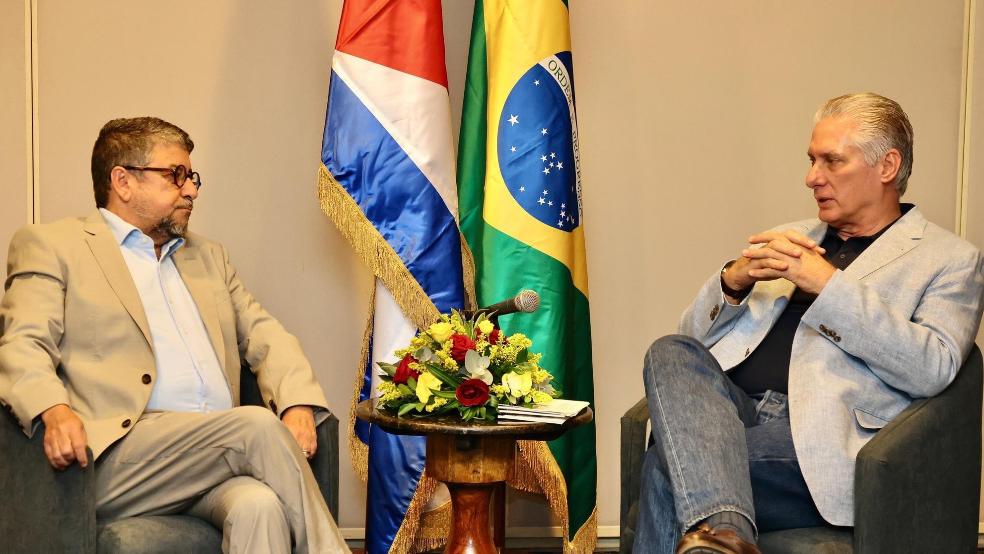 Presidente cubano Miguel Díaz-Canel en Brasil