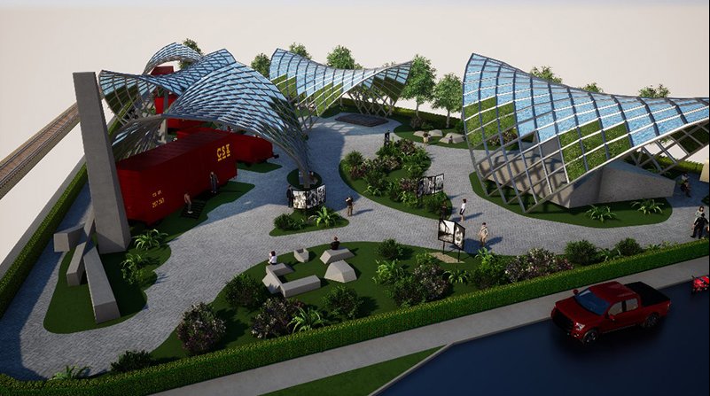 Proyecto de estructuras techadas de protección para el museo sitio Acciones contra el Tren Blindado.