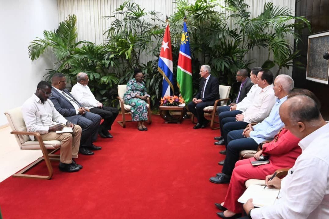 Encuentro de Miguel Díaz-Canel con Selma Ashipala-Musavyi, ministra de Relaciones Internacionales y Comercio de la República de Namibia