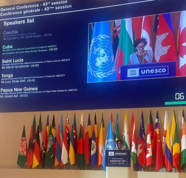 Presidenta de la Comisión Nacional Cubana de la Unesco, Dulce Buergo