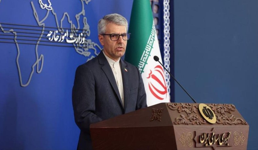 El portavoz del Ministerio de Asuntos Exteriores de Irán, Esmail Baqai, en una conferencia de prensa