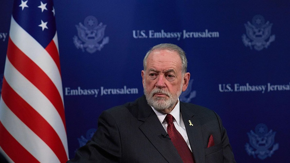 Levanta polémica declaración de embajador de Estados Unidos en Israel