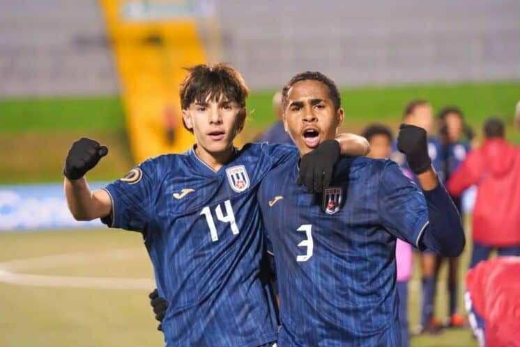 Cuba celebra el segundo gol contra El Salvador.