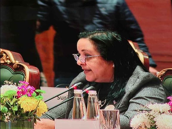 Ministra de Comunicaciones de Cuba, Mayra Arevich