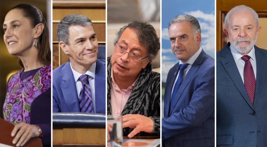 Cinco mandatarios se reúnen en Barcelona