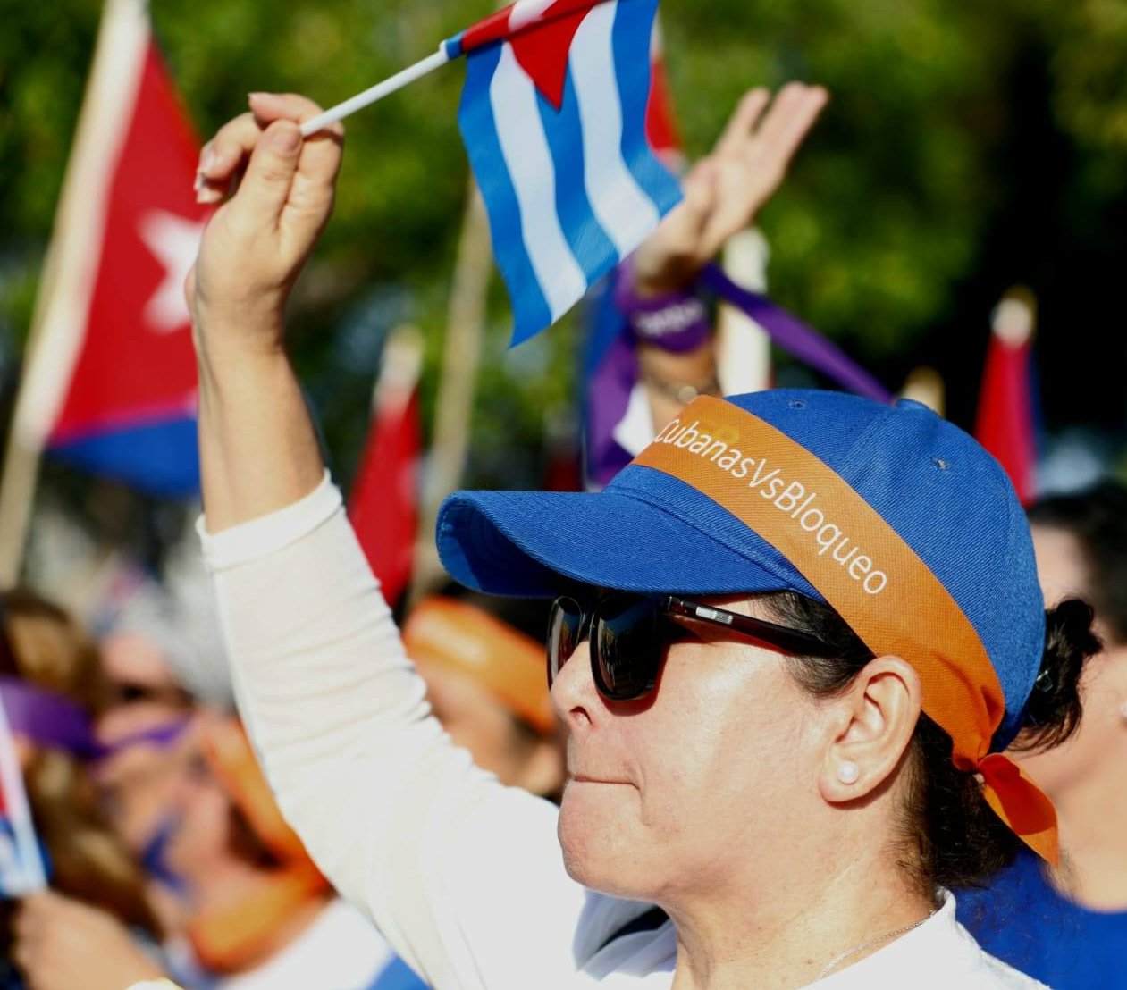las mujeres cubanas unieron sus voces para exigir el fin del criminal bloqueo económico