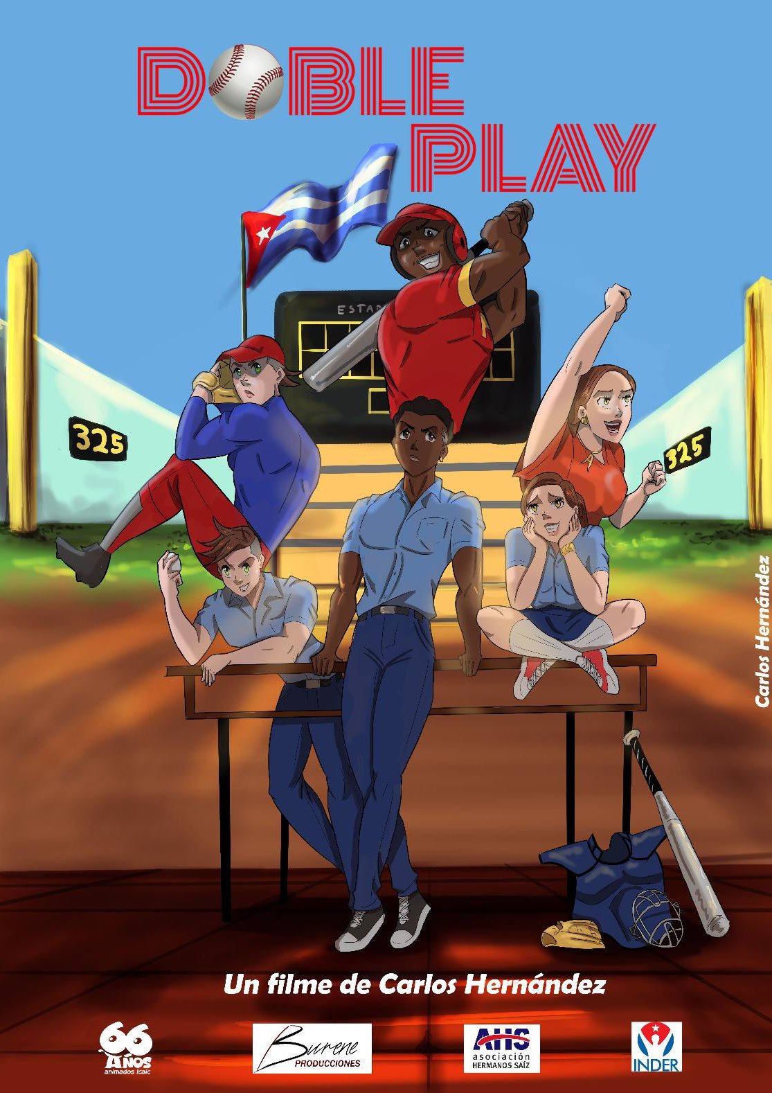 Cartel del mediometraje de dibujos animados Doble Play