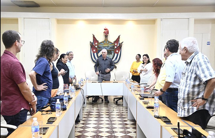 Visita de Miguel Díaz-Canel a la Universidad de La Habana