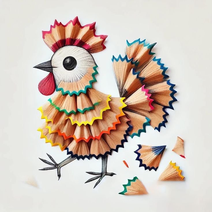 Arte con virutas de lápiz