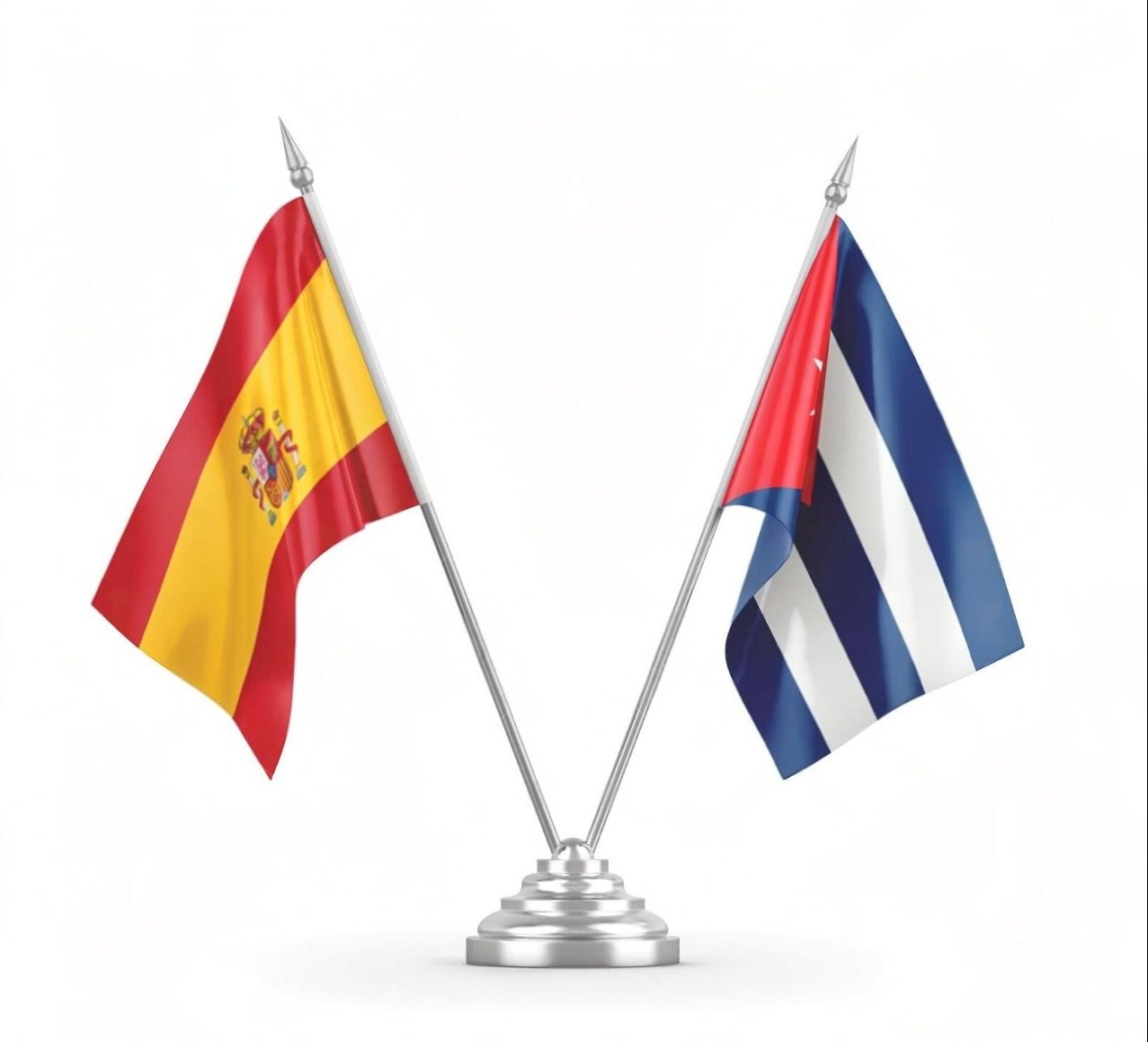Banderas de Cuba y España