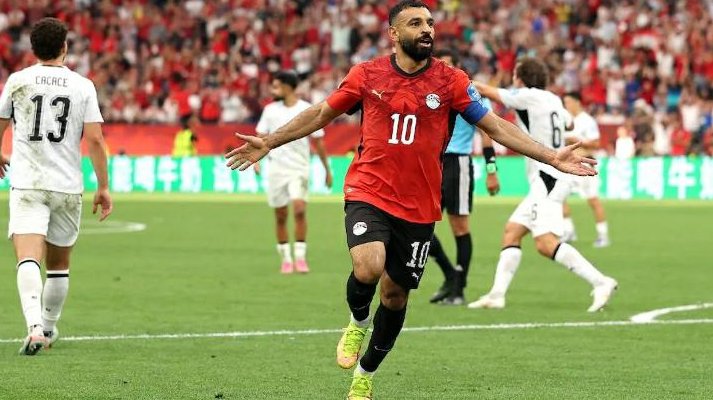 Mohamed Salah festeja remontada ante Nueva Zelanda
