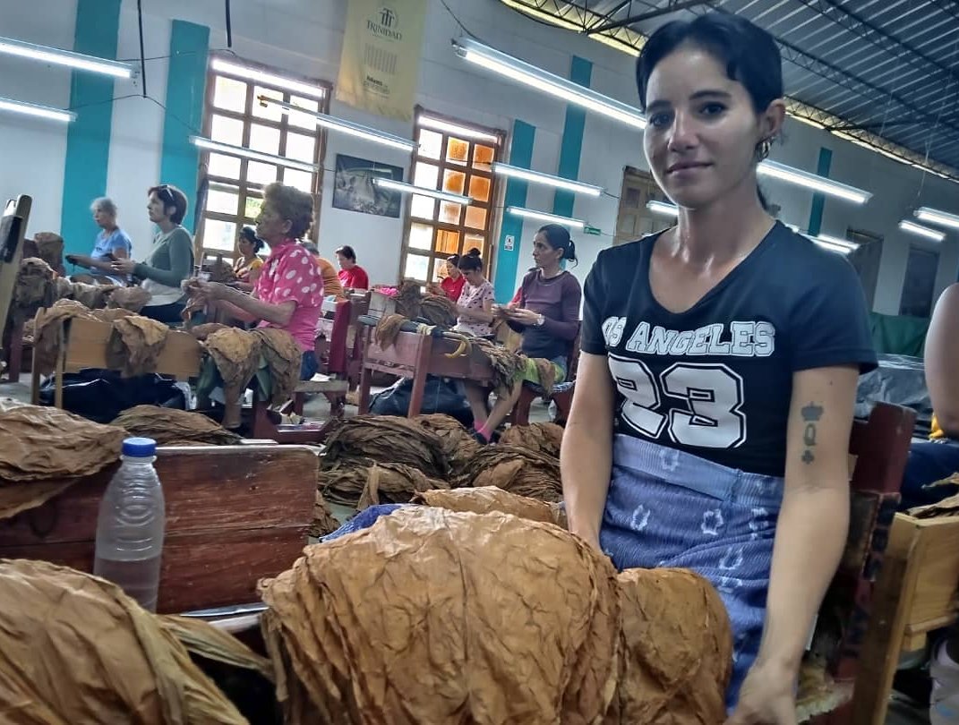 A la corta edad de 27 años, Mairelys Camacho Peña ha apostado por el beneficio del tabaco como empleo.