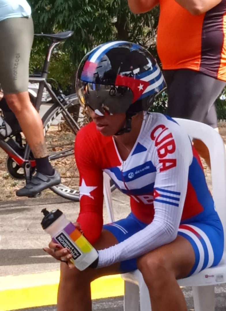 Marlies Mejías antes de iniciar la competencia, cuando la medalla de oro era solo una inspiración.