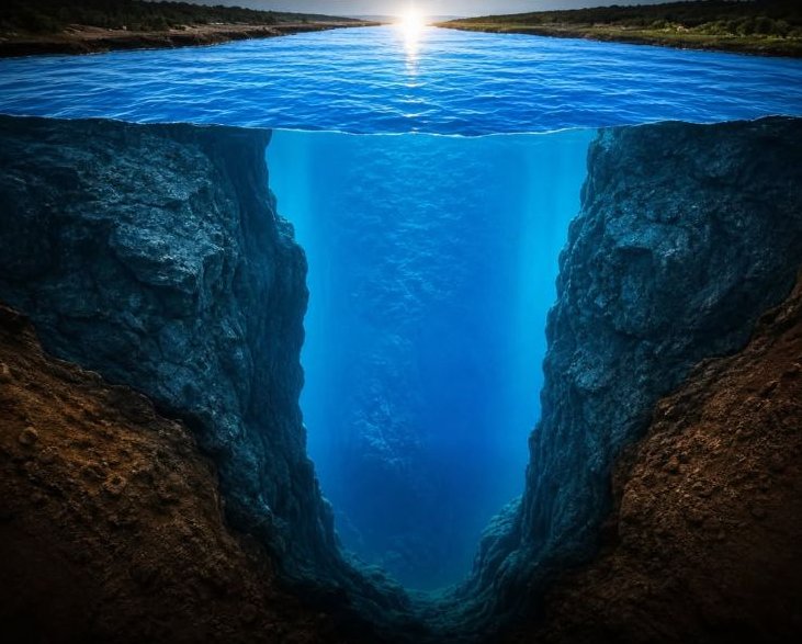 Podría albergar tres veces el volumen de agua que se encuentra en todos los océanos