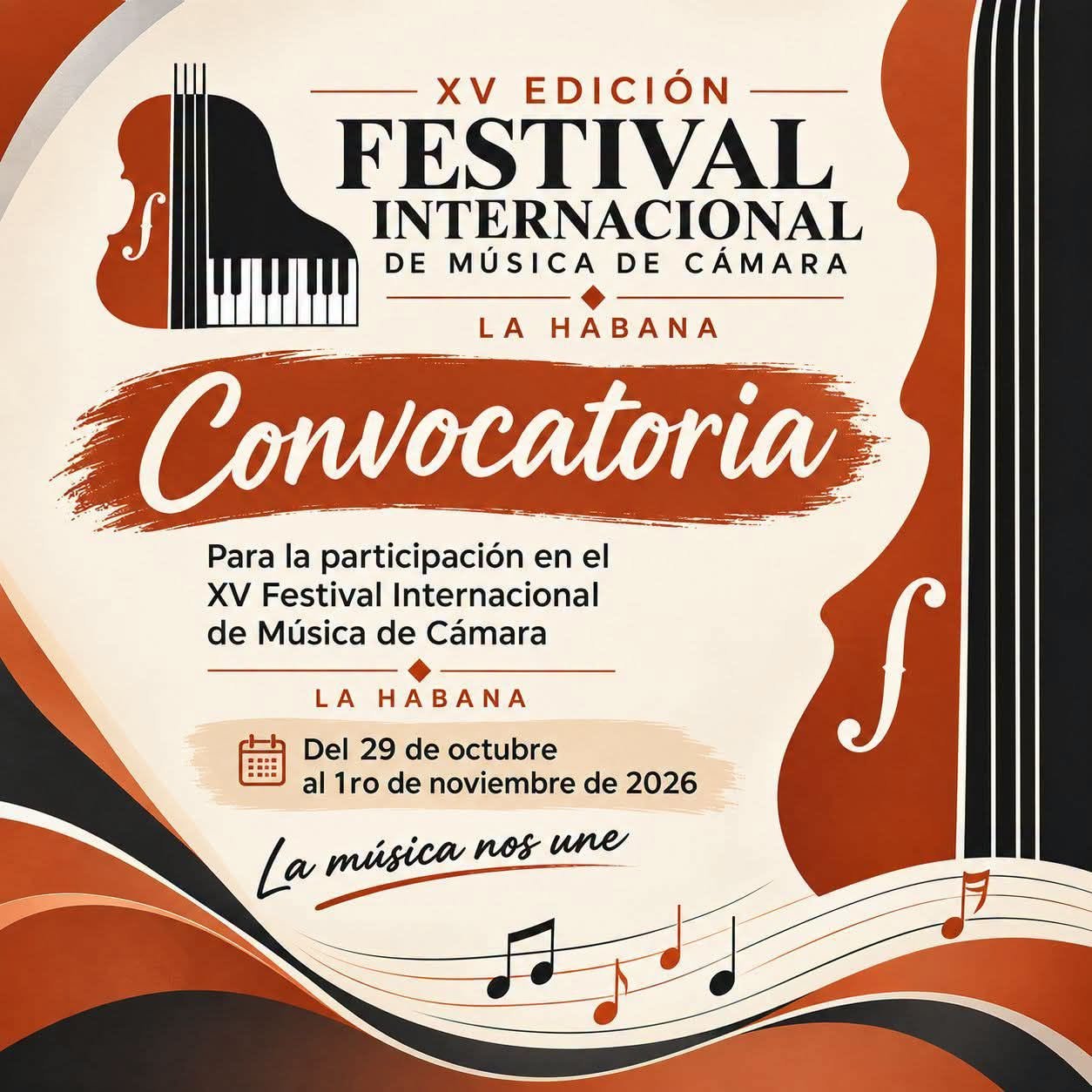 Convocan al 15to. Festival Internacional de Música de Cámara, una oportunidad para los jóvenes talentos