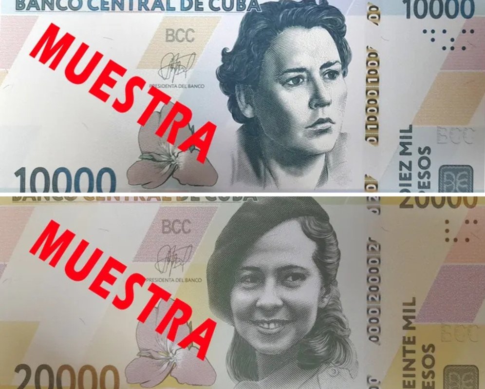 Nuevos billetes de alta denominación entran en circulación en Cuba.