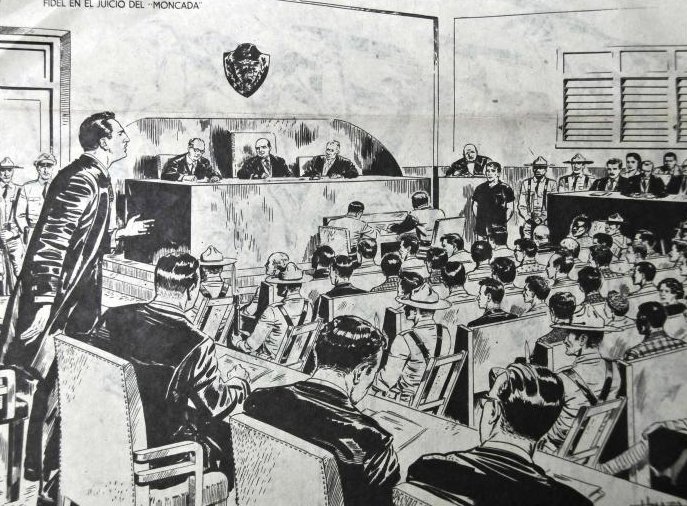 El 16 de octubre de 1953 Fidel explicó por qué era legítimo y necesario luchar contra la dictadura de Batista en el alegato del juicio que se le seguía por los sucesos del 26 de julio.