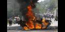 Menifestantes bloquean calles en Honduras