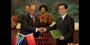 Presidentes Jacob Zuma y Hu Jintao
