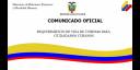 Comunicado Oficial del Ministerio de Relaciones Exteriores de Ecuador