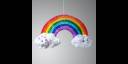 Piñata con forma de arco iris