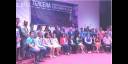 Los participantes junto a sus entrenadores