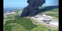 Una vista aérea del emplazamiento mostraba al mediodía de este sábado la envergadura del incendio. 