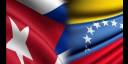 Banderas cubana y venezolana ondean unidas.