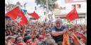 Lula, entre flores y aclamos