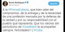 Felicita Canciller de Cuba a los periodistas cubanos