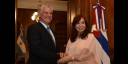 El Presidente cubano, Miguel Díaz-Canel Bermúdez, y la vice presidenta argentina Cristina Fernández.