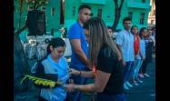 Flores y el compromiso renovado de la juventud no faltaron en el homenaje a Mella que tuvo lugar este sábado en la capital. 