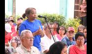 Vecinos del consejo popular Camacho-Libertad intercambian con los ocho candidatos a diputados a la X Legislatura a la Asamblea Nacional por Santa Clara, entre ellos, el Primer Secretario del Comité Central del Partido y Presidente de la República, Miguel Díaz-Canel Bermúdez