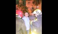 Autoridades presentes en la zona del derrumbe en La Habana Vieja